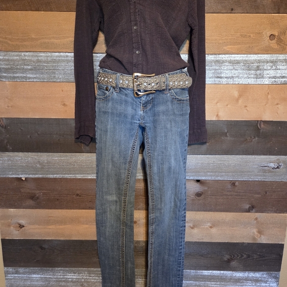 Guess Gray Rhinestone Embellished Belt - Picture 2 of 14